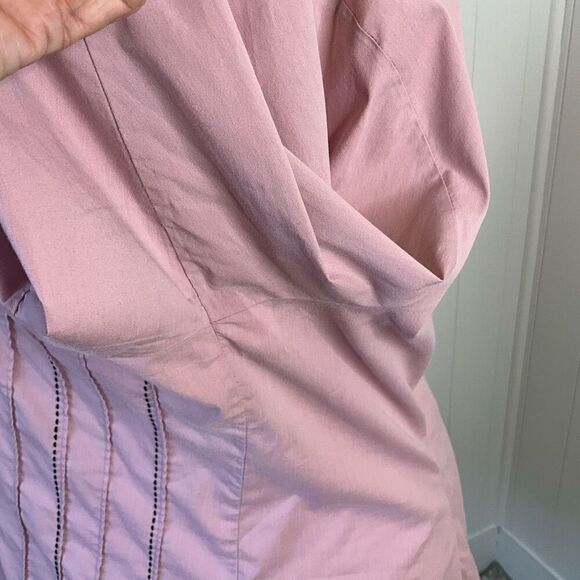 Dressbarn Womens Plus 22/24 Button Front Blouse Shirt Pink Long Sleeve Stretch - Picture 11 of 15